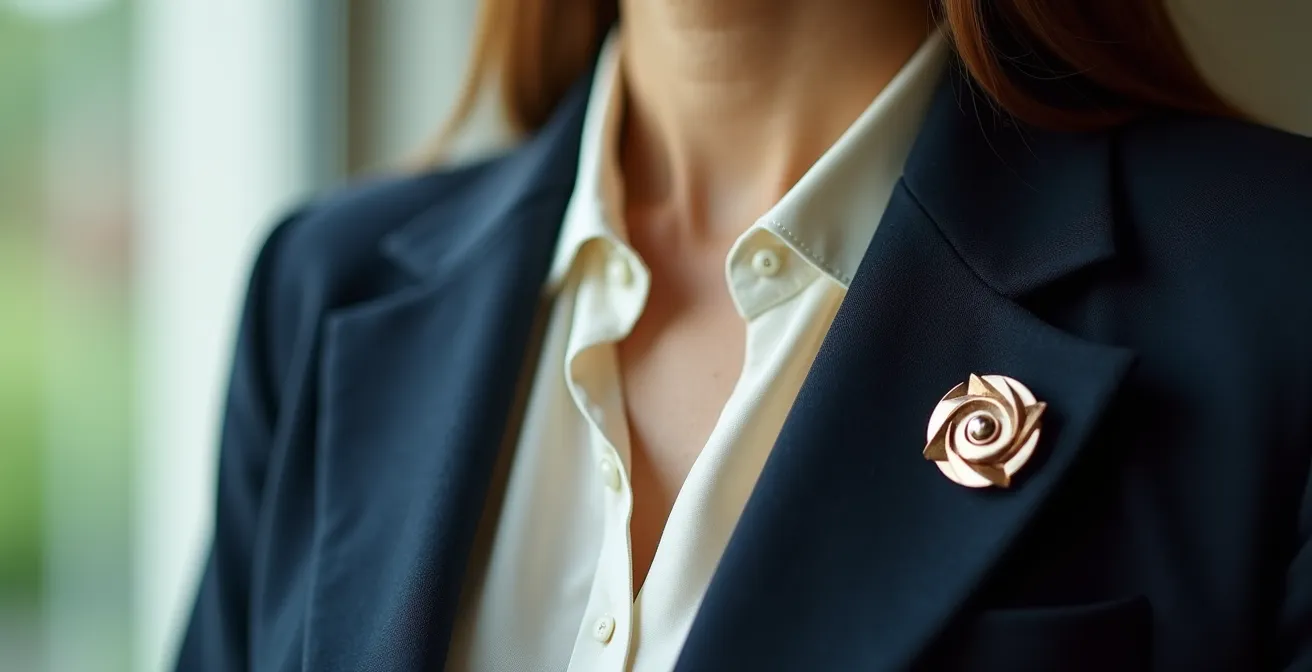 Professionnelle en visioconférence avec tenue stratégiquement composée pour la caméra