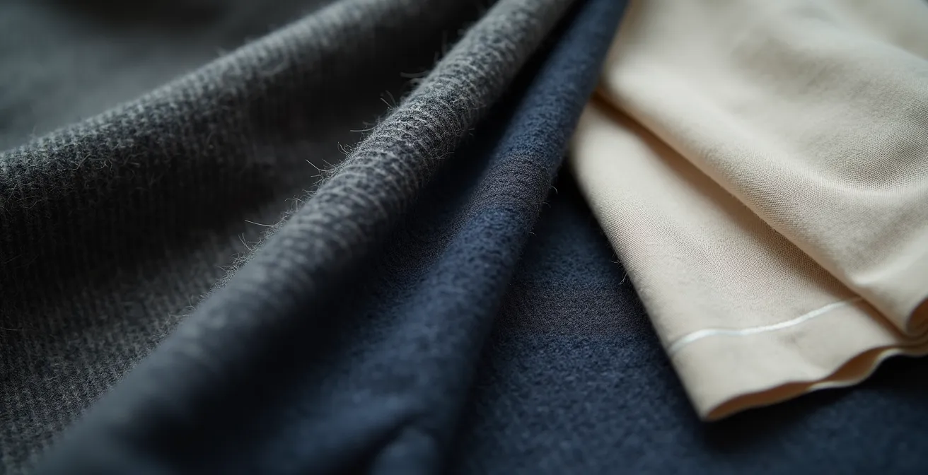 Gros plan sur différentes textures de tissus professionnels de haute qualité